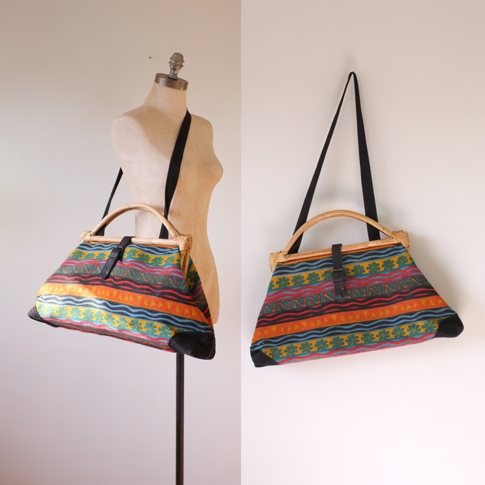 vintage bohemian travel bag | tapestry duffle bag